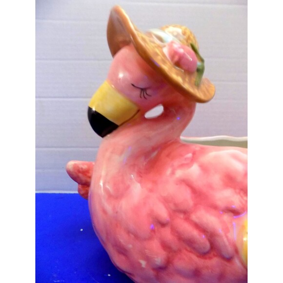 NEW Blue Sky Clayworks MISS PRECIOUS Flamingo Planter Ceramic Figurine - Picture 2 of 6